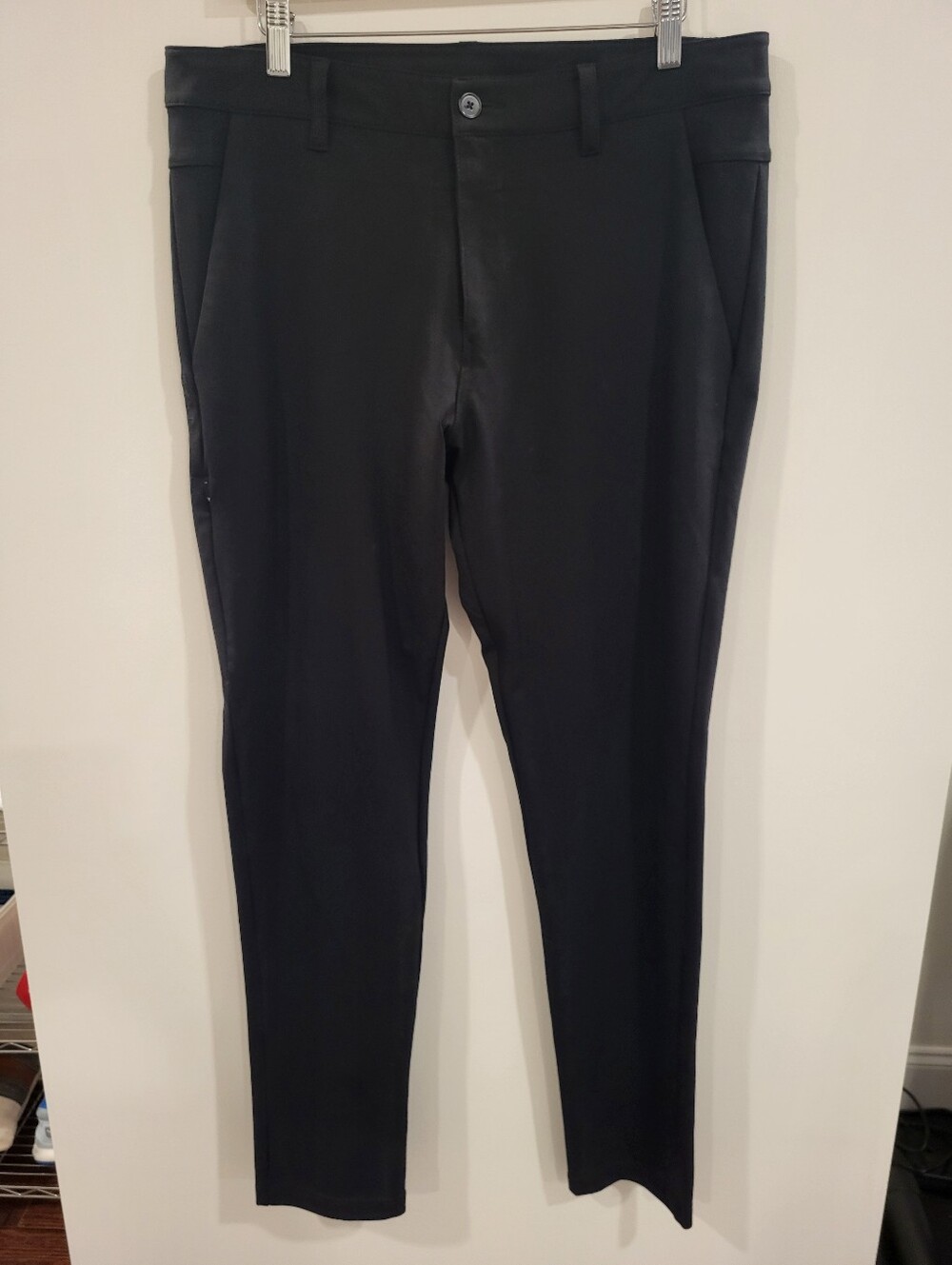 BYLT Premium Basics Everyday Pant 2.0 Mens Large Black Stretch Performance Chino
